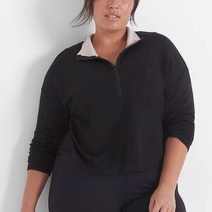 LIVI Active - Half-Zip Cozy Soft Cropped Long Sleeve Pullover - 26/28 - 4X